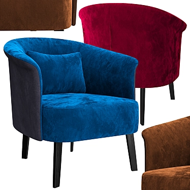 Elegant Lumire Armchair: PBR-ready Design 3D model image 1 