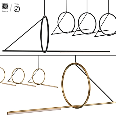 Circle ET Linear Suspension 3D model image 1 