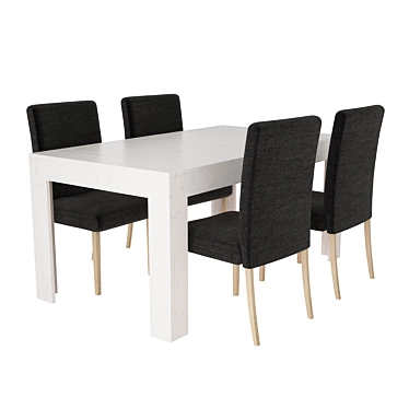 Modern Table and Chair Set 3D model image 1 
