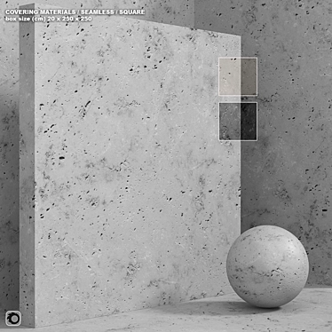 Seamless Concrete Plaster Set 3D model image 1 