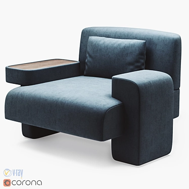 Modern Elegance: Studio Twentyseven Max Armchair 3D model image 1 