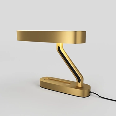 Modern Brass Table Lamp 3D model image 1 