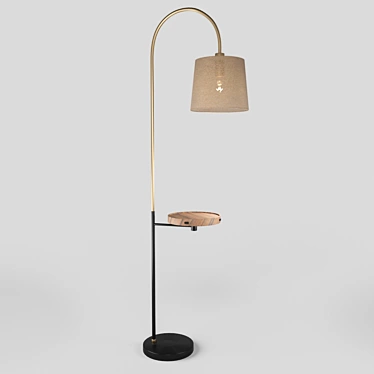 Modern USB Floor Lamp - 40.18330 3D model image 1 