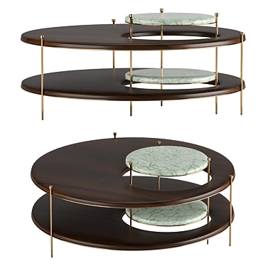 Byron Collection Center Table - Mid-Century Elegance with a Modern Twist 3D model image 1 