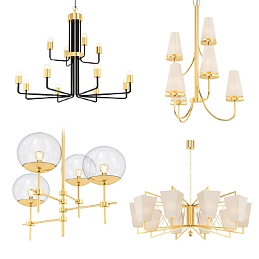 Contemporary Chandelier Collection 3D model image 1 