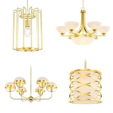 Modern Chandelier Collection 3D model image 1 