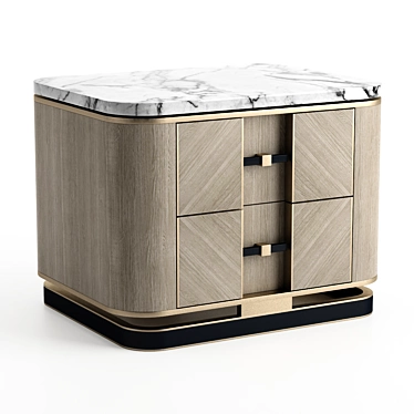 Frato Ashi Bedside Table - Modern, Compact Design 3D model image 1 