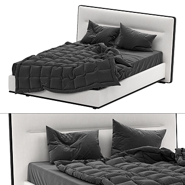 Modern Studio Interia Bed: 2210x1910x1130 3D model image 1 