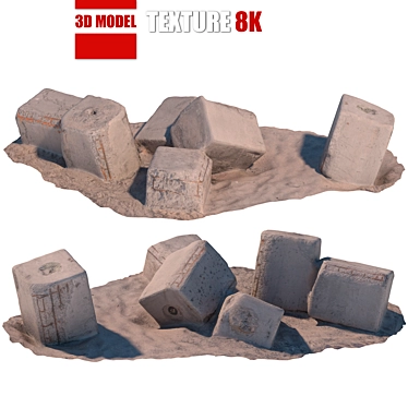 Detailed Stone 144: High-Res 3D Model 3D model image 1 