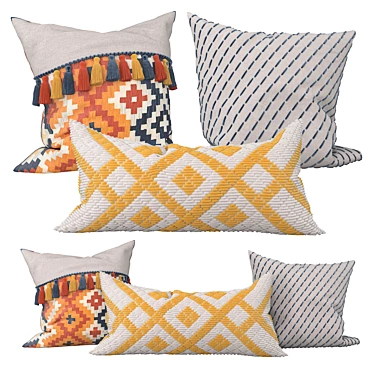 Bohemian Bliss Cushion Set 3D model image 1 