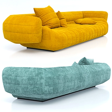 Modular Tactile Sofa 3D model image 1 