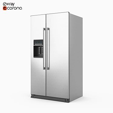 Ikea Nutid Side-by-Side Fridge: Sleek & Spacious 3D model image 1 