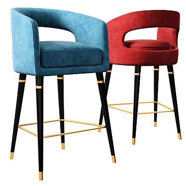 Stylish Ellen Bar Chair 3D model image 1 