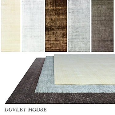 DOVLET HOUSE 5-Piece Carpets (Part 501) 3D model image 1 