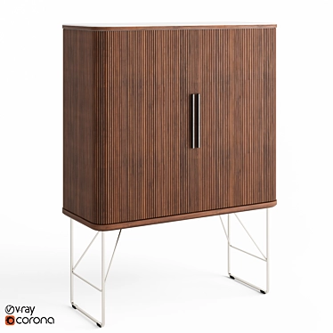 Elegant Naver Collection Bar Cabinet 3D model image 1 