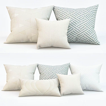 Modern Pillow Set: Sleek and Stylish 3D model image 1 