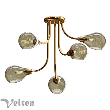 Velten Smoke Glass Chandelier 3D model image 1 