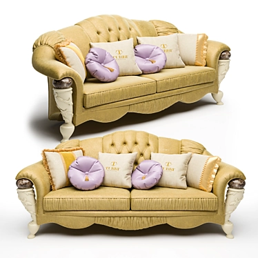 Luxury Fabric Prestige Sofa 3D model image 1 