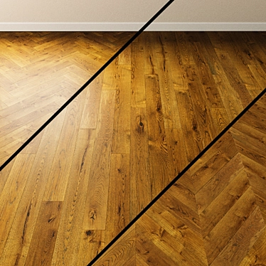 Amber Oak Chevron Parquet 3D model image 1 