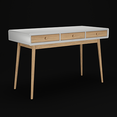 Modern Scandinavian Writing Desk 3D model image 1 