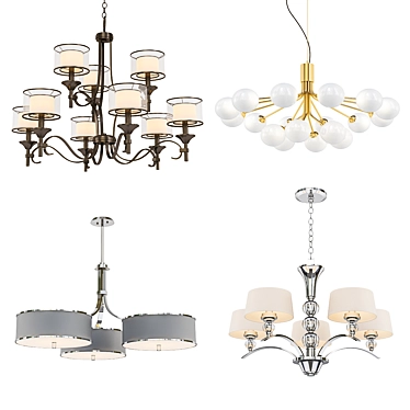 Modern Chandeliers Collection 3D model image 1 