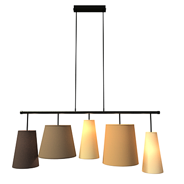 Modern Metal Frame Pendant Light 3D model image 1 