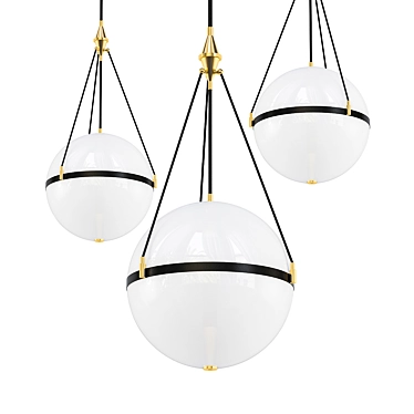 Modern Metal Pendant Light 3D model image 1 