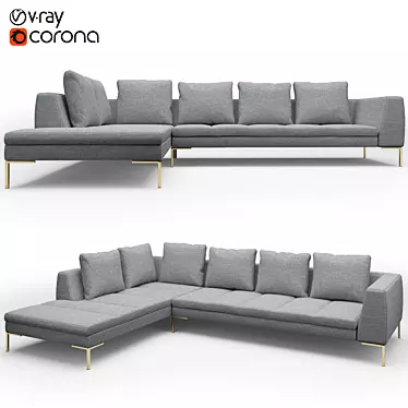 Modern Madison Sofa - Stylish Comfort for Your Living Space 3D model image 1 