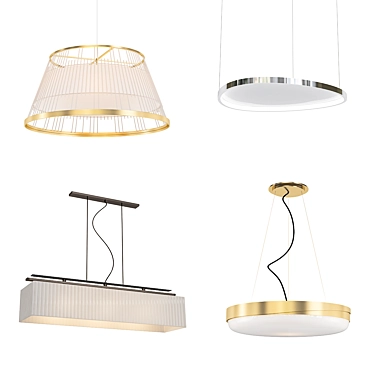 Modern Chandelier Collection 3D model image 1 