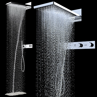 Axor 3-Jet Overhead Shower 3D model image 1 