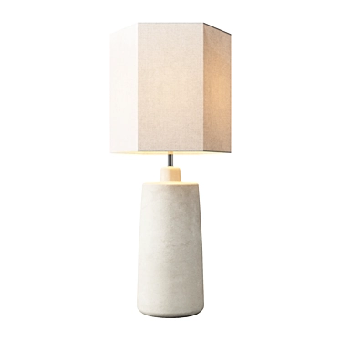 Elegance Illuminated: Ceramic Base Lamp 3D model image 1 