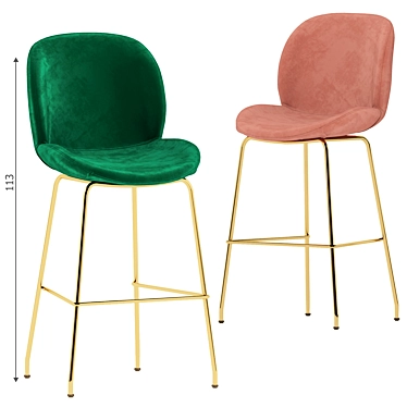 Elevated Style: Turin-2 Bar Chair 3D model image 1 