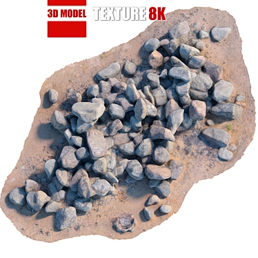 Detailed Stone Model - 8K Textured+Retopology 3D model image 1 