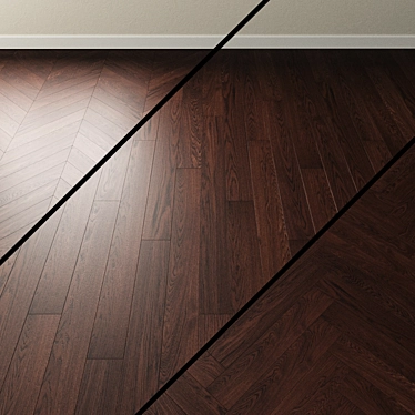 Dark Chocolate Oak Parquet 3D model image 1 