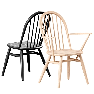 Title: Ercol Originals Windsor Dining Chair 3D model image 1 