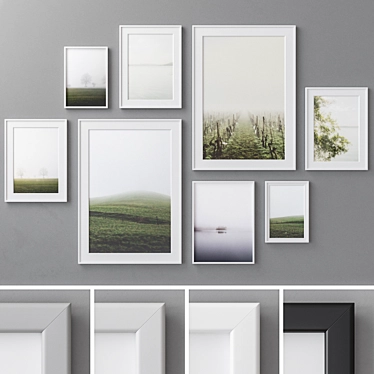 Versatile Photo Frames Set - 49 Pieces 3D model image 1 