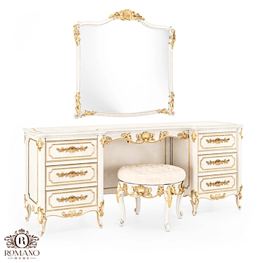 Custom Italian Dressing Table by Romano Home 3D model image 1 