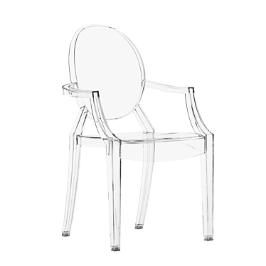 Anime Transparent Dining Chair: Sleek and Stylish 3D model image 1 