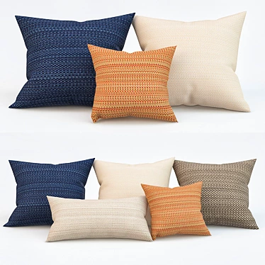 Modern Pillow Set 3D model image 1 