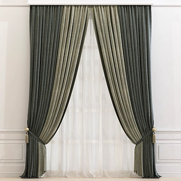 634 Curtain: Expertly crafted and redesigned 3D model image 1 