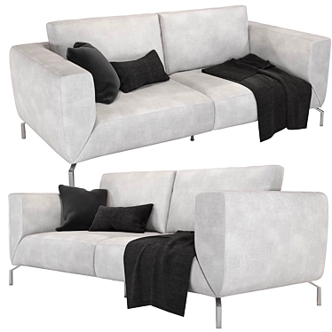 Natuzzi Golf Sofa: Stylish & Comfortable 3D model image 1 