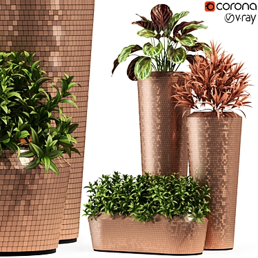 Pixel Plants Collection: Elegant and Modern 3D model image 1 