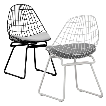 Modern Wire Chair by Pastoe 3D model image 1 