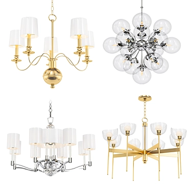 Modern Chandelier Collection 3D model image 1 