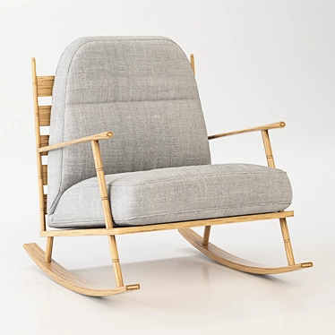 Modern Rocking Chair: Stylish, Comfortable, and Compact 3D model image 1 