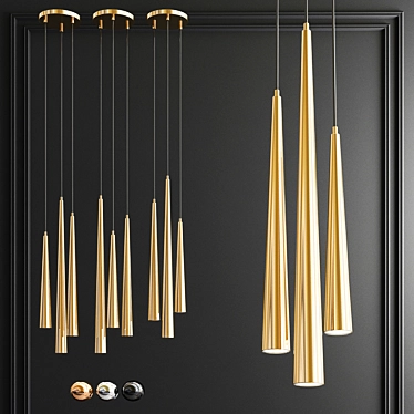 Firlinfeu Brass Pendant: Elegant and Stylish Lighting Solution 3D model image 1 