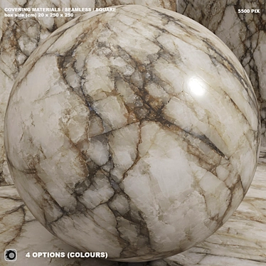Seamless Stone Marble Set 147 3D model image 1 