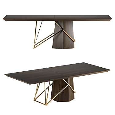 Noah Outline: Modern Dining Table 3D model image 1 