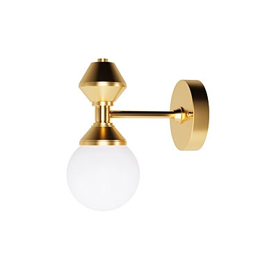 Modern Brass Sconce: Dome #3 3D model image 1 