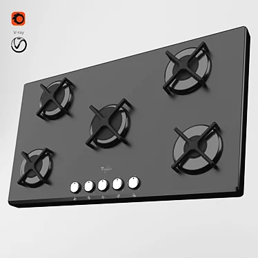 Whirlpool Gas Cooktop 3D model image 1 
